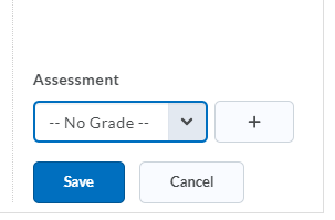 Assessment plus sign to add an item